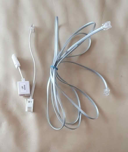 Photo of free Telephone extension cable 2m + wall socket connector (Springfield CM1) #1