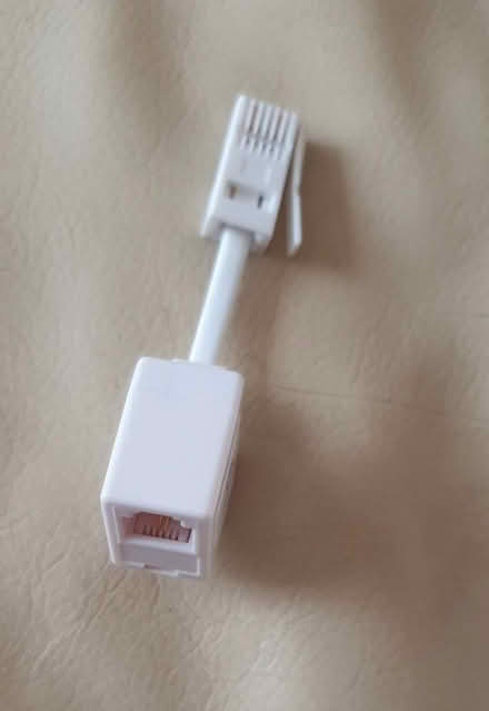 Photo of free Telephone extension cable 2m + wall socket connector (Springfield CM1) #2