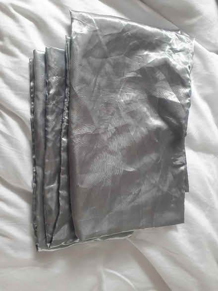 Photo of free 2 x grey satin Bedsure standard pillowcases (Tolworth KT6) #1