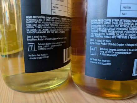 Photo of free Sugar free coffee syrups (Tranmere CH42) #2