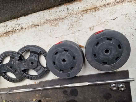 Photo of free Barbell and weights (Enborne Row RG14) #3