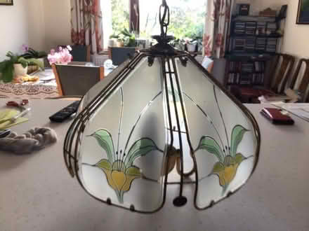 Photo of free Decorative glass panelled light fitting (Crooklands LA7) #1