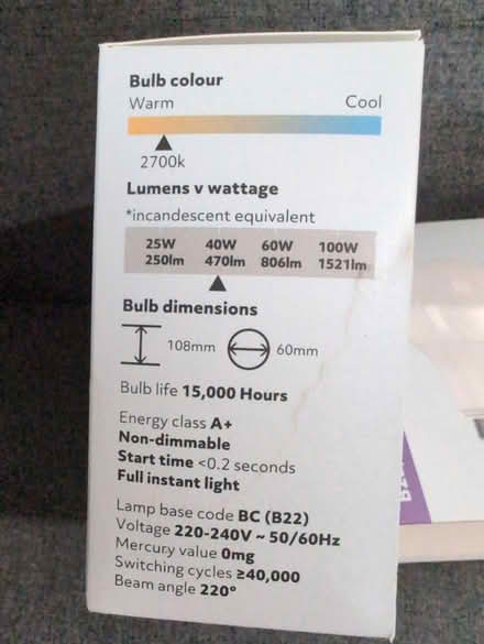 Photo of free 4 x led bulbs (S6 hillsborough) #2