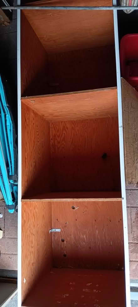 Photo of free Tall plywood shelf (burlington) #2