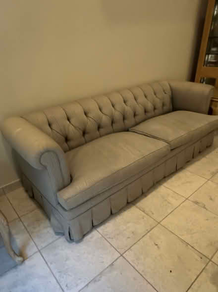 Photo of free Tufted Sofa With Skirt (Smithtown) #1