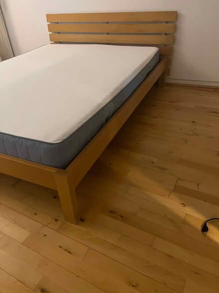 Photo of free King size bed frame with mattress (Battersea SW11) #4