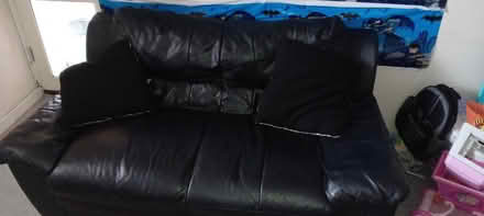 Photo of free Black leather sofa chair (OX14 Abingdon) #1