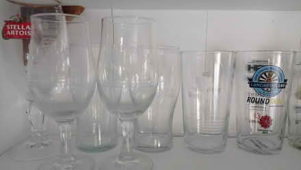 Photo of free 7 standard pint glasses + other beer glasses (Skerton LA1) #1