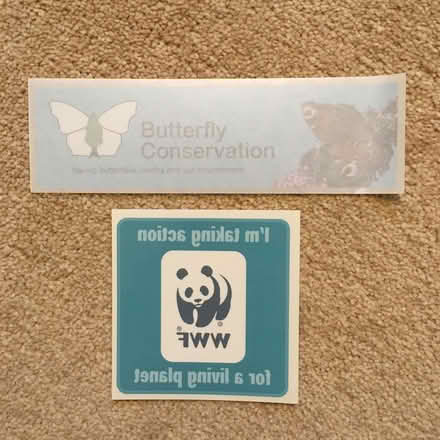Photo of free Car window stickers (Butterfly Conservation/ WWF) (Upper Bevendean BN2) #1