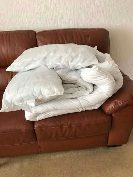 Photo of free double duvet and 2 pillows (almost new, used only 2 weeks) (Cookridge LS16) #1
