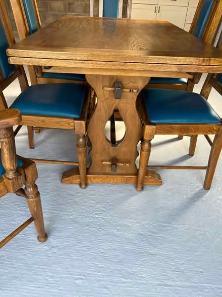 Photo of free Oak extending table and 6 chairs (BH25 Barton on Sea.) #3