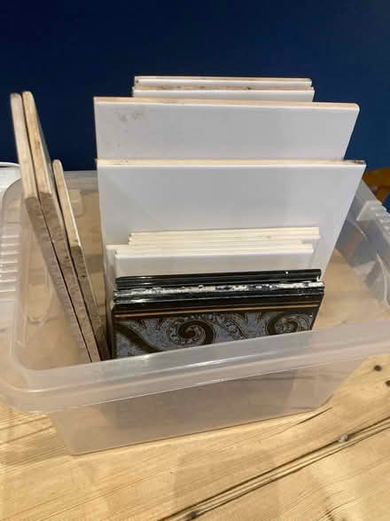 Photo of free 2 boxes of tiles, white/mini cubes (Preston park BN1) #4