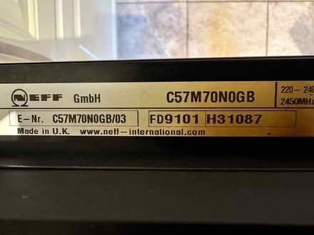Photo of Neff combi oven for spares (Langstone PO9) #2