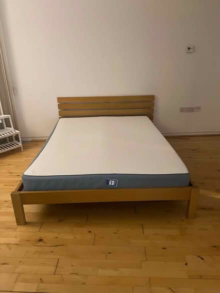 Photo of free King size bed frame with mattress (Battersea SW11) #1