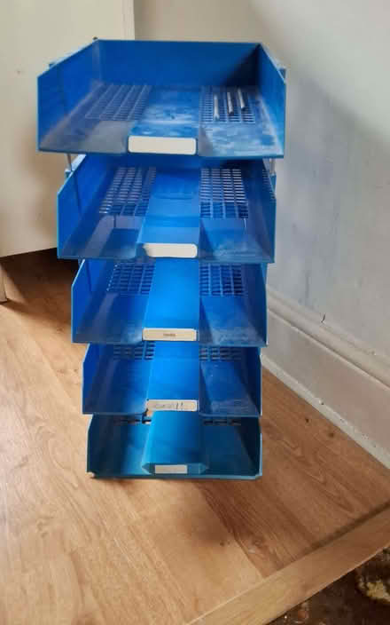 Photo of free 5 stacking filing trays (Matlock DE4) #1