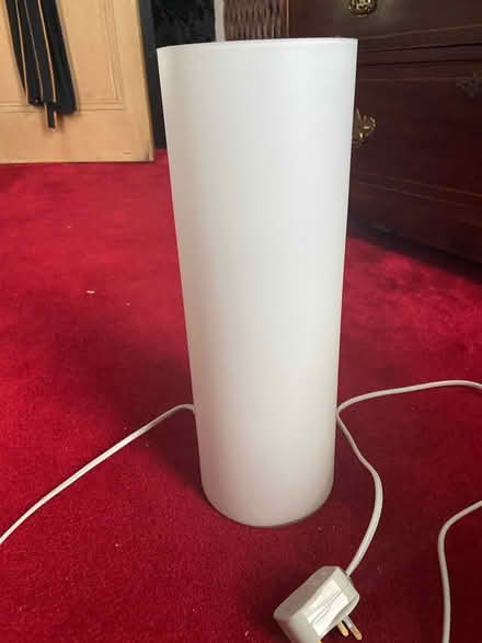 Photo of free Contemporary white glass lamp (Prestwich M25) #2