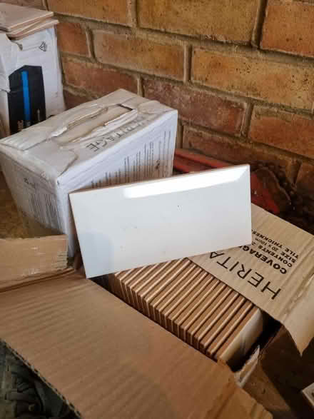 Photo of free White metro tiles (Rainham Mark ME8) #1