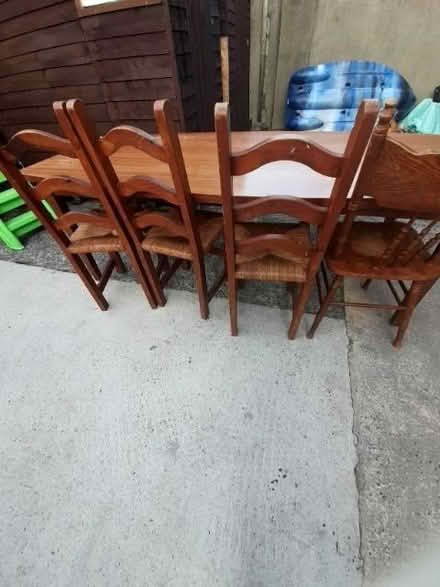 Photo of free Large Table And Four Chairs (Ballyvarnet BT19) #2