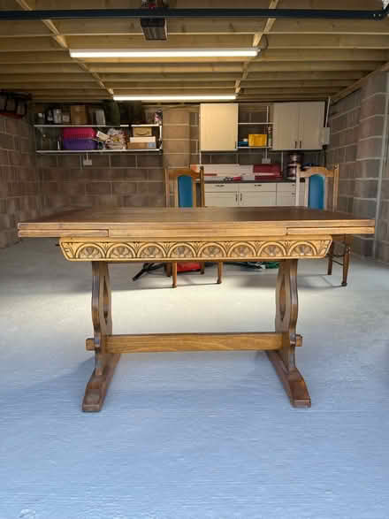 Photo of free Oak extending table and 6 chairs (BH25 Barton on Sea.) #4