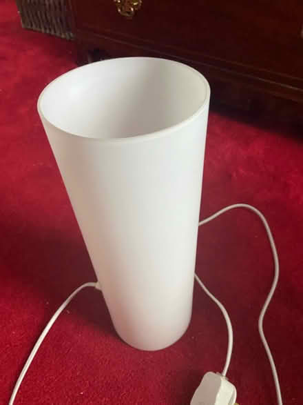 Photo of free Contemporary white glass lamp (Prestwich M25) #3