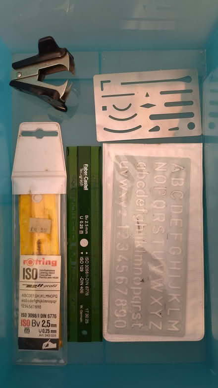 Photo of free Lettering and drawing stencils, and staple remover (Kings Heath B14) #1