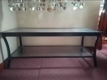 Photo of free Glass and black metal coffee table (Primrose, Lancaster LA1) #1