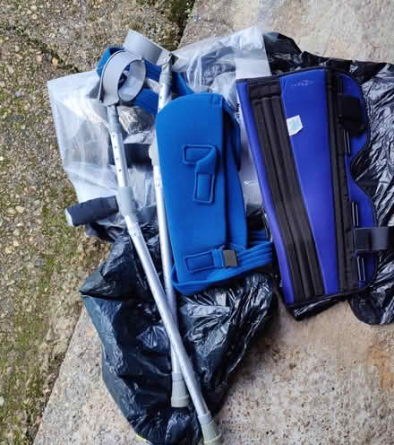 Photo of free Crutches, knee and shoulder brace (Ealing Broadway) #1