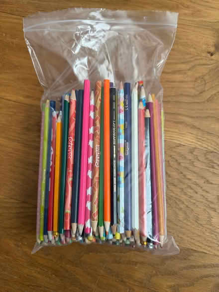 Photo of free A bag of kids coloured pencils (North Watford WD24) #1