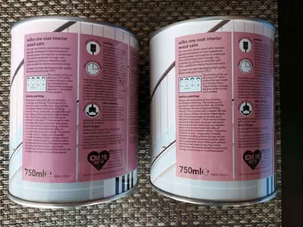 Photo of free 2 x 750ml Tins of Grey Wilkos Wood Paint (Morley Green SK9) #2