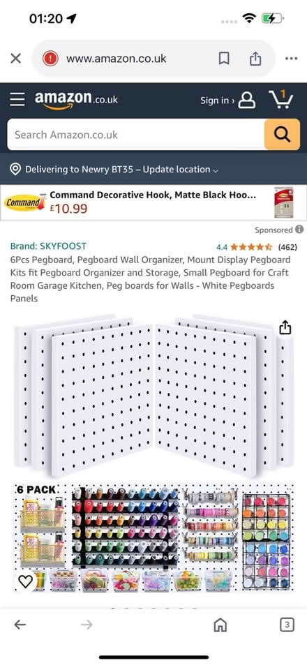 Photo of Peg board or shop display rack (Newry BT35) #1