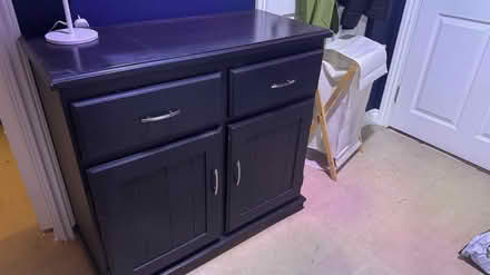 Photo of free Black wooden cupboard (Leybourne Chase) #1