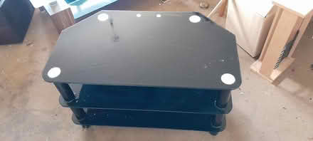 Photo of free TV black glass table (West Thorpe Basildon) #1