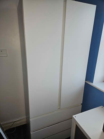 Photo of free White double wardrobe with drawers (WF14) #1