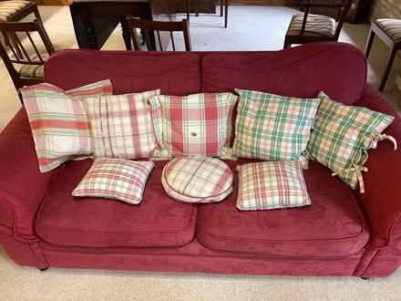 Photo of free Cushions - green and red (Upper castle Combe) #1