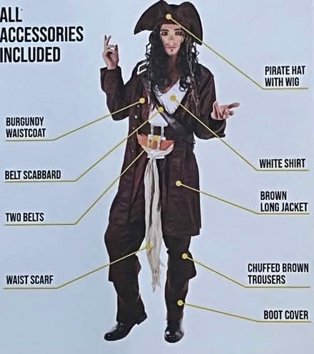 Photo of free Pirate Costume (Wolfe & Reed) #2