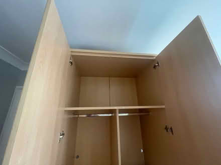 Photo of free 2 door light beech Wardrobe (Wheathampstead) #4