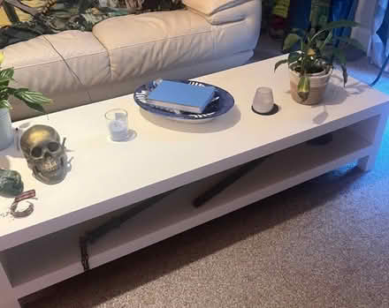 Photo of free White tv stand / table (N12 North Finchley) #2
