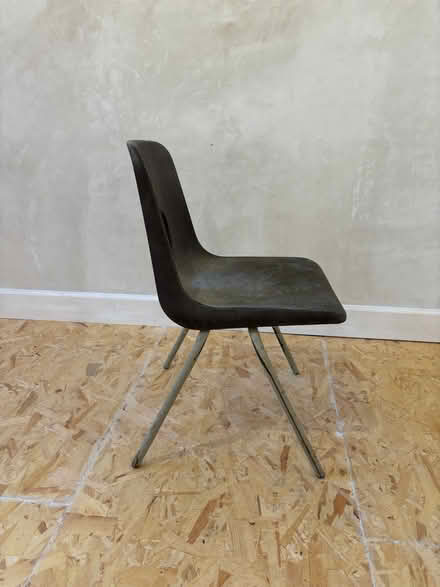 Photo of free 8 vintage brown stacking plastic chairs for restoration (Morecambe LA4) #3