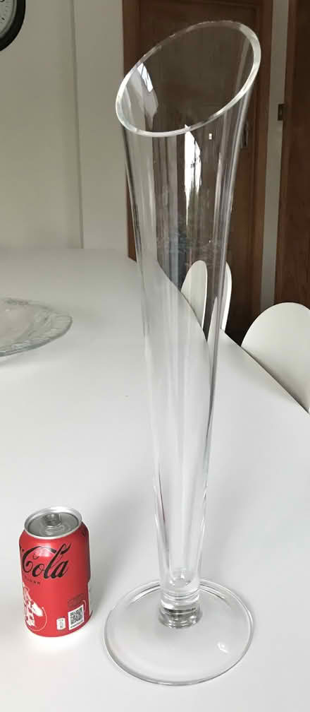 Photo of free Tall Trumpet Clear Glass Vase (BR6) #1