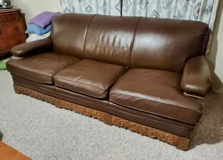 Photo of free Leather Sofa/couch (3/4 mile from Nevada City) #1