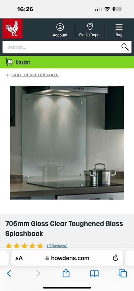 Photo of free Clear kitchen splashback (Ol12UB) #3