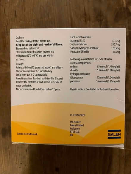 Photo of free Laxido - unopened box (Northmoor OX29) #2