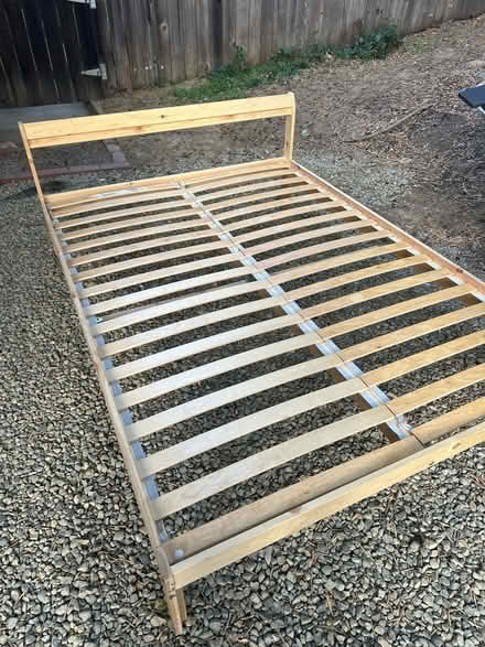 Photo of free ikea wood bed frame (Fair Oaks near the village) #1