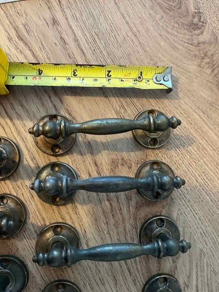 Photo of free 8 brass effect cupboard handles (Denvilles, near Havant) #2