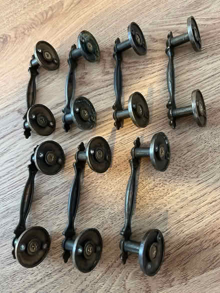 Photo of free 8 brass effect cupboard handles (Denvilles, near Havant) #3