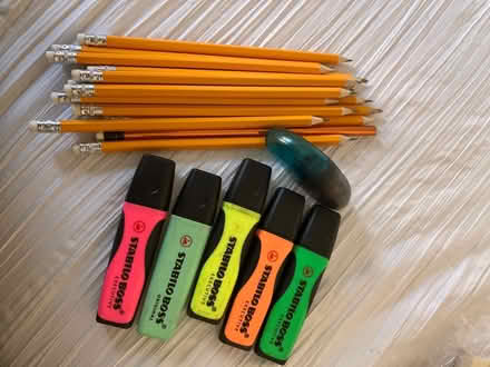 Photo of free Pencils, sharpener and highlighters (Hove, BN3) #1