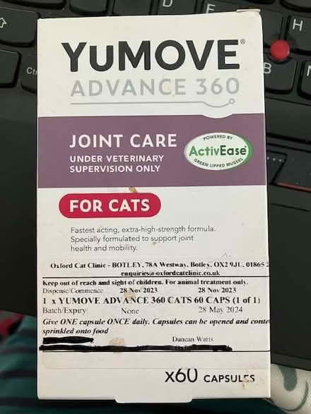 Photo of free YuMove tablets for older cats (Cumnor OX2) #1