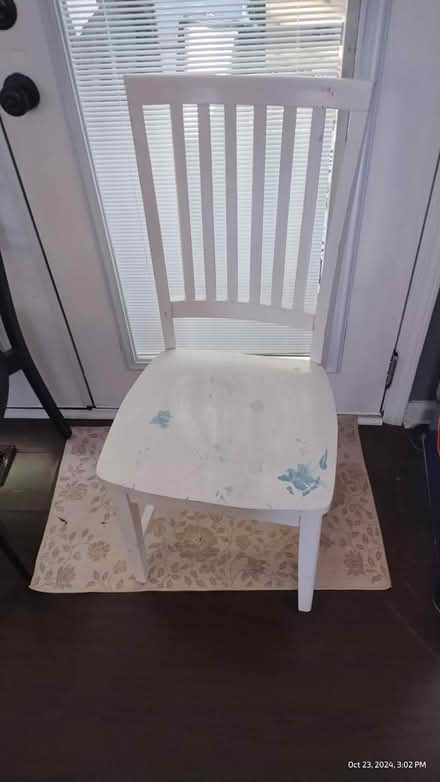 Photo of free White wood chair (Donelson) #1