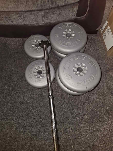 Photo of free Barbell with weights (WF14) #1