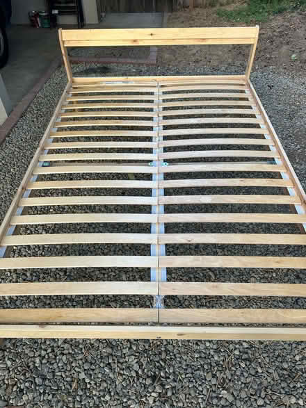 Photo of free ikea wood bed frame (Fair Oaks near the village) #2